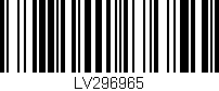 Código de barras (EAN, GTIN, SKU, ISBN): 'LV296965'