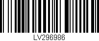 Código de barras (EAN, GTIN, SKU, ISBN): 'LV296986'