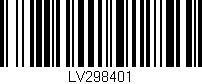 Código de barras (EAN, GTIN, SKU, ISBN): 'LV298401'