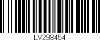 Código de barras (EAN, GTIN, SKU, ISBN): 'LV298454'