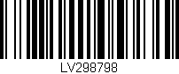 Código de barras (EAN, GTIN, SKU, ISBN): 'LV298798'