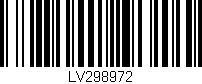 Código de barras (EAN, GTIN, SKU, ISBN): 'LV298972'