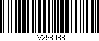 Código de barras (EAN, GTIN, SKU, ISBN): 'LV298988'