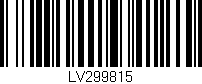 Código de barras (EAN, GTIN, SKU, ISBN): 'LV299815'
