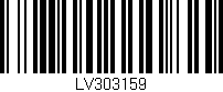 Código de barras (EAN, GTIN, SKU, ISBN): 'LV303159'