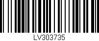 Código de barras (EAN, GTIN, SKU, ISBN): 'LV303735'