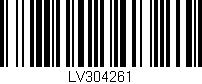 Código de barras (EAN, GTIN, SKU, ISBN): 'LV304261'