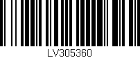 Código de barras (EAN, GTIN, SKU, ISBN): 'LV305360'