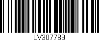 Código de barras (EAN, GTIN, SKU, ISBN): 'LV307789'