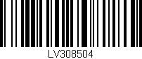 Código de barras (EAN, GTIN, SKU, ISBN): 'LV308504'