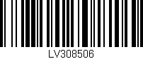 Código de barras (EAN, GTIN, SKU, ISBN): 'LV308506'