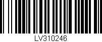 Código de barras (EAN, GTIN, SKU, ISBN): 'LV310246'