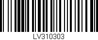 Código de barras (EAN, GTIN, SKU, ISBN): 'LV310303'