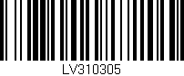 Código de barras (EAN, GTIN, SKU, ISBN): 'LV310305'
