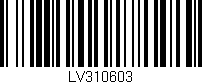 Código de barras (EAN, GTIN, SKU, ISBN): 'LV310603'