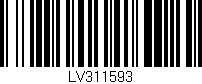 Código de barras (EAN, GTIN, SKU, ISBN): 'LV311593'
