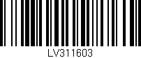 Código de barras (EAN, GTIN, SKU, ISBN): 'LV311603'
