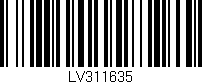 Código de barras (EAN, GTIN, SKU, ISBN): 'LV311635'