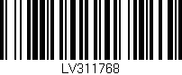 Código de barras (EAN, GTIN, SKU, ISBN): 'LV311768'