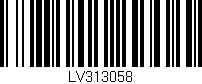 Código de barras (EAN, GTIN, SKU, ISBN): 'LV313058'