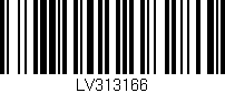 Código de barras (EAN, GTIN, SKU, ISBN): 'LV313166'