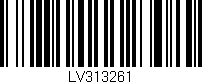 Código de barras (EAN, GTIN, SKU, ISBN): 'LV313261'