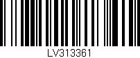 Código de barras (EAN, GTIN, SKU, ISBN): 'LV313361'