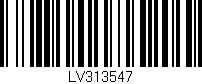 Código de barras (EAN, GTIN, SKU, ISBN): 'LV313547'