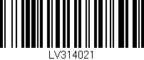 Código de barras (EAN, GTIN, SKU, ISBN): 'LV314021'