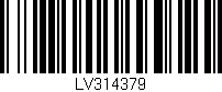 Código de barras (EAN, GTIN, SKU, ISBN): 'LV314379'