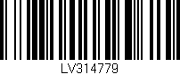 Código de barras (EAN, GTIN, SKU, ISBN): 'LV314779'