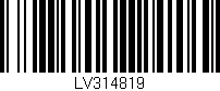 Código de barras (EAN, GTIN, SKU, ISBN): 'LV314819'