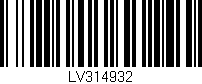 Código de barras (EAN, GTIN, SKU, ISBN): 'LV314932'