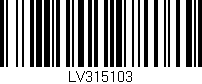 Código de barras (EAN, GTIN, SKU, ISBN): 'LV315103'