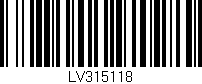 Código de barras (EAN, GTIN, SKU, ISBN): 'LV315118'