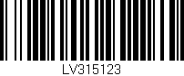 Código de barras (EAN, GTIN, SKU, ISBN): 'LV315123'