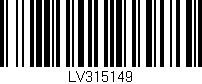 Código de barras (EAN, GTIN, SKU, ISBN): 'LV315149'