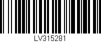 Código de barras (EAN, GTIN, SKU, ISBN): 'LV315281'