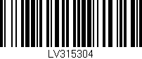 Código de barras (EAN, GTIN, SKU, ISBN): 'LV315304'