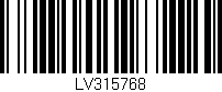 Código de barras (EAN, GTIN, SKU, ISBN): 'LV315768'