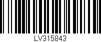 Código de barras (EAN, GTIN, SKU, ISBN): 'LV315843'
