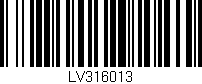 Código de barras (EAN, GTIN, SKU, ISBN): 'LV316013'