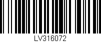 Código de barras (EAN, GTIN, SKU, ISBN): 'LV316072'
