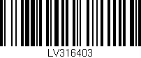 Código de barras (EAN, GTIN, SKU, ISBN): 'LV316403'
