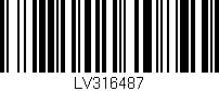 Código de barras (EAN, GTIN, SKU, ISBN): 'LV316487'