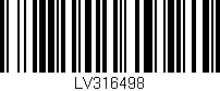 Código de barras (EAN, GTIN, SKU, ISBN): 'LV316498'