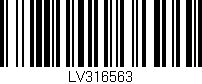 Código de barras (EAN, GTIN, SKU, ISBN): 'LV316563'