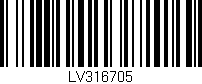 Código de barras (EAN, GTIN, SKU, ISBN): 'LV316705'
