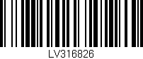 Código de barras (EAN, GTIN, SKU, ISBN): 'LV316826'