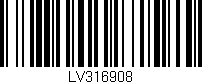 Código de barras (EAN, GTIN, SKU, ISBN): 'LV316908'